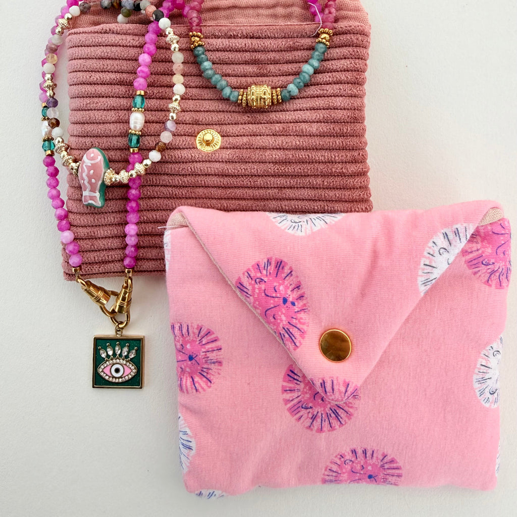 Pochette à Bijoux Lion Rose X Atelier Chatchou