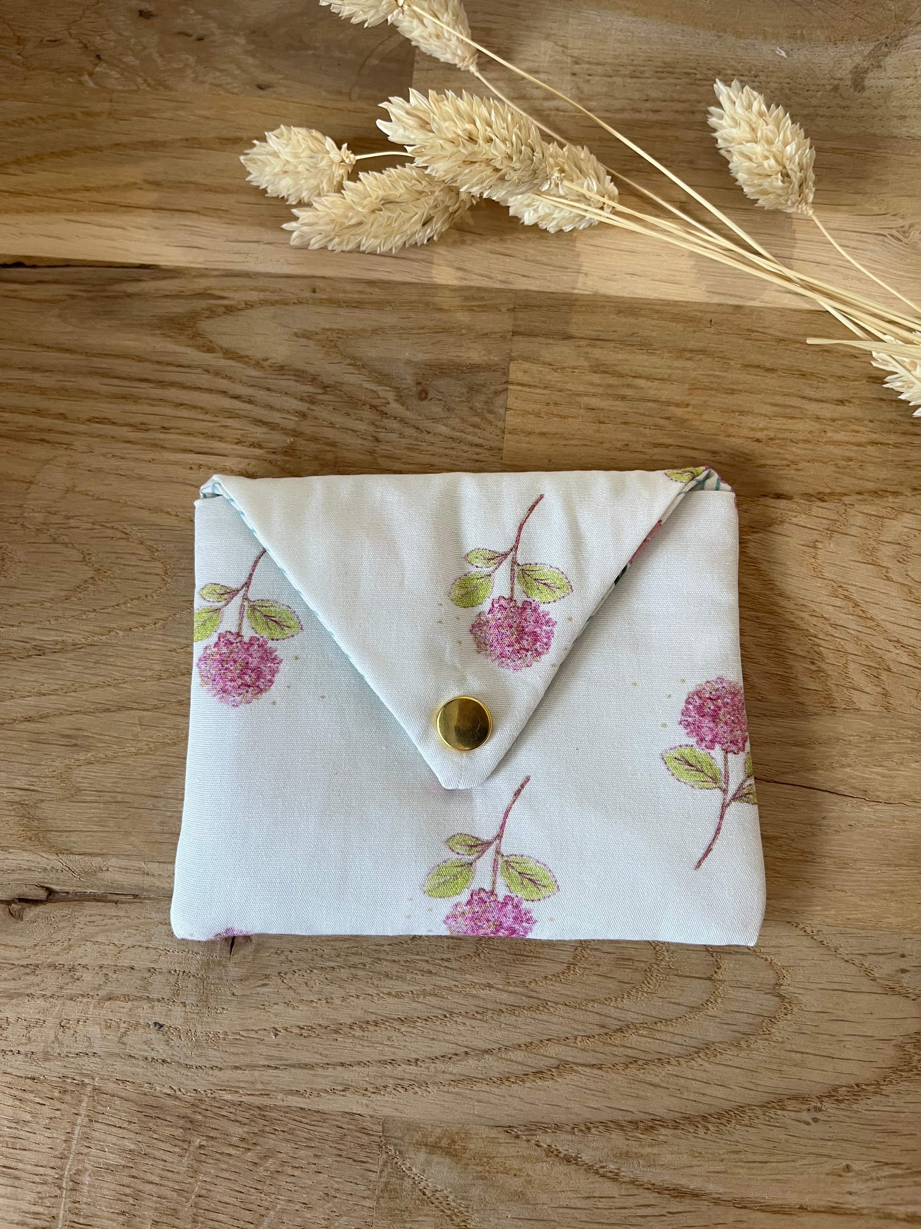 Pochette enveloppe Hortensias