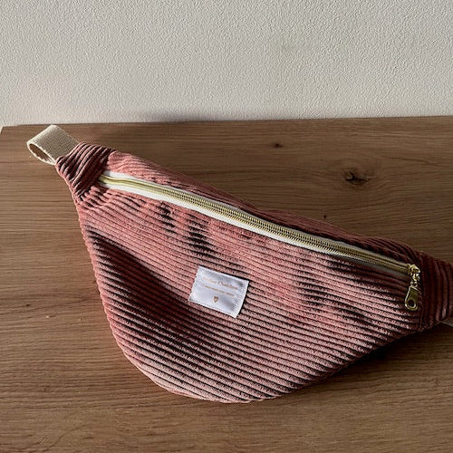 Sac banane velours côtelé