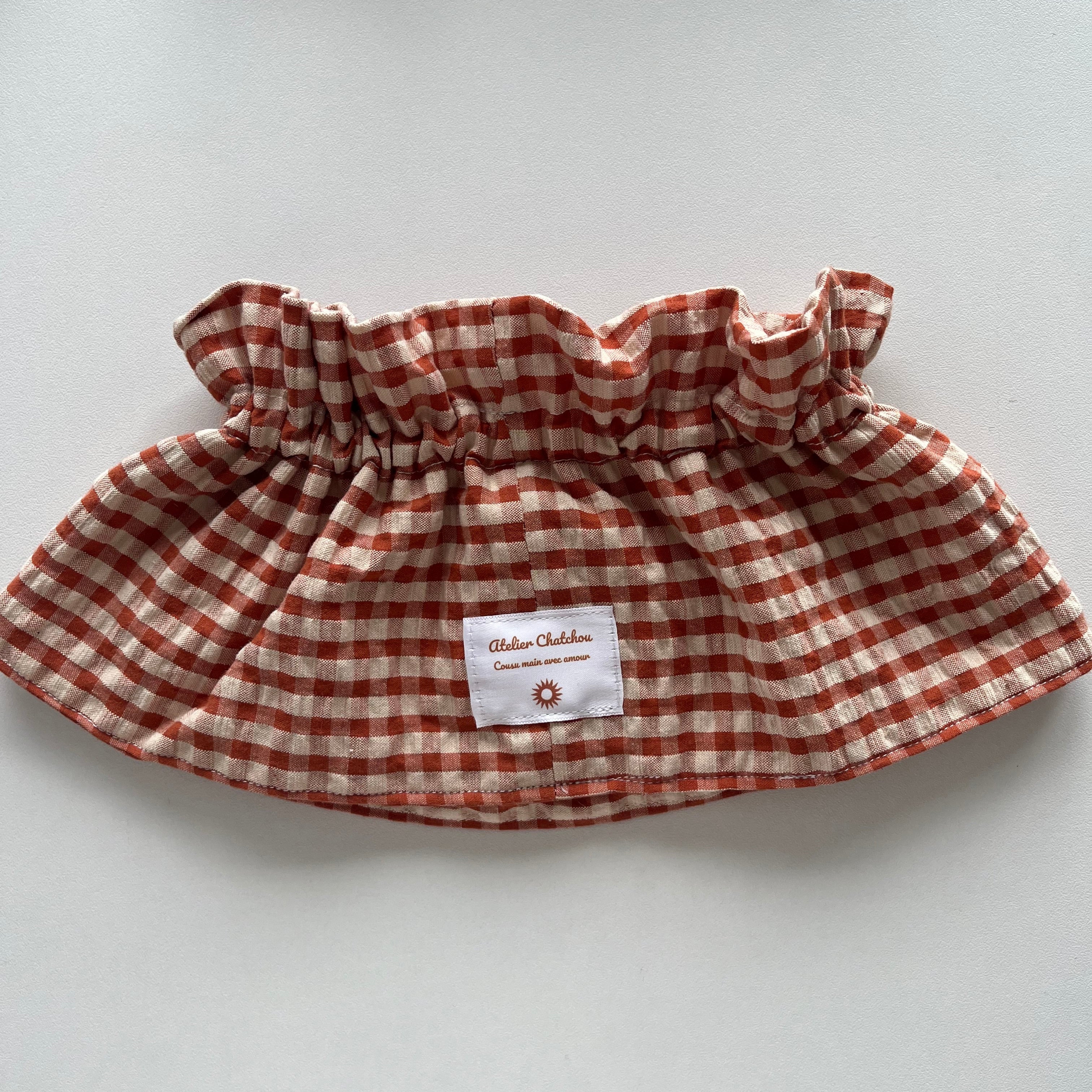 Col amovible pour femme Vichy 