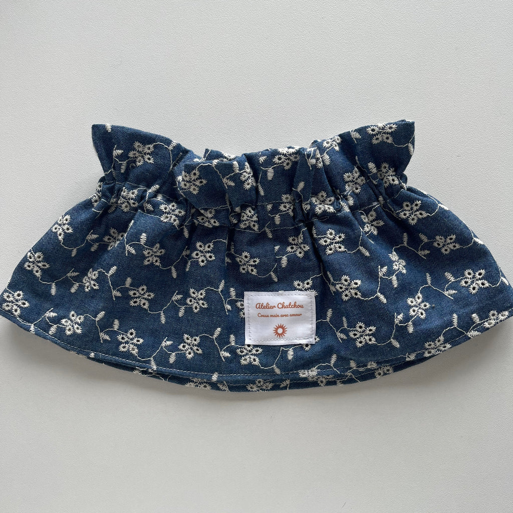Col amovible pour femme bleu 