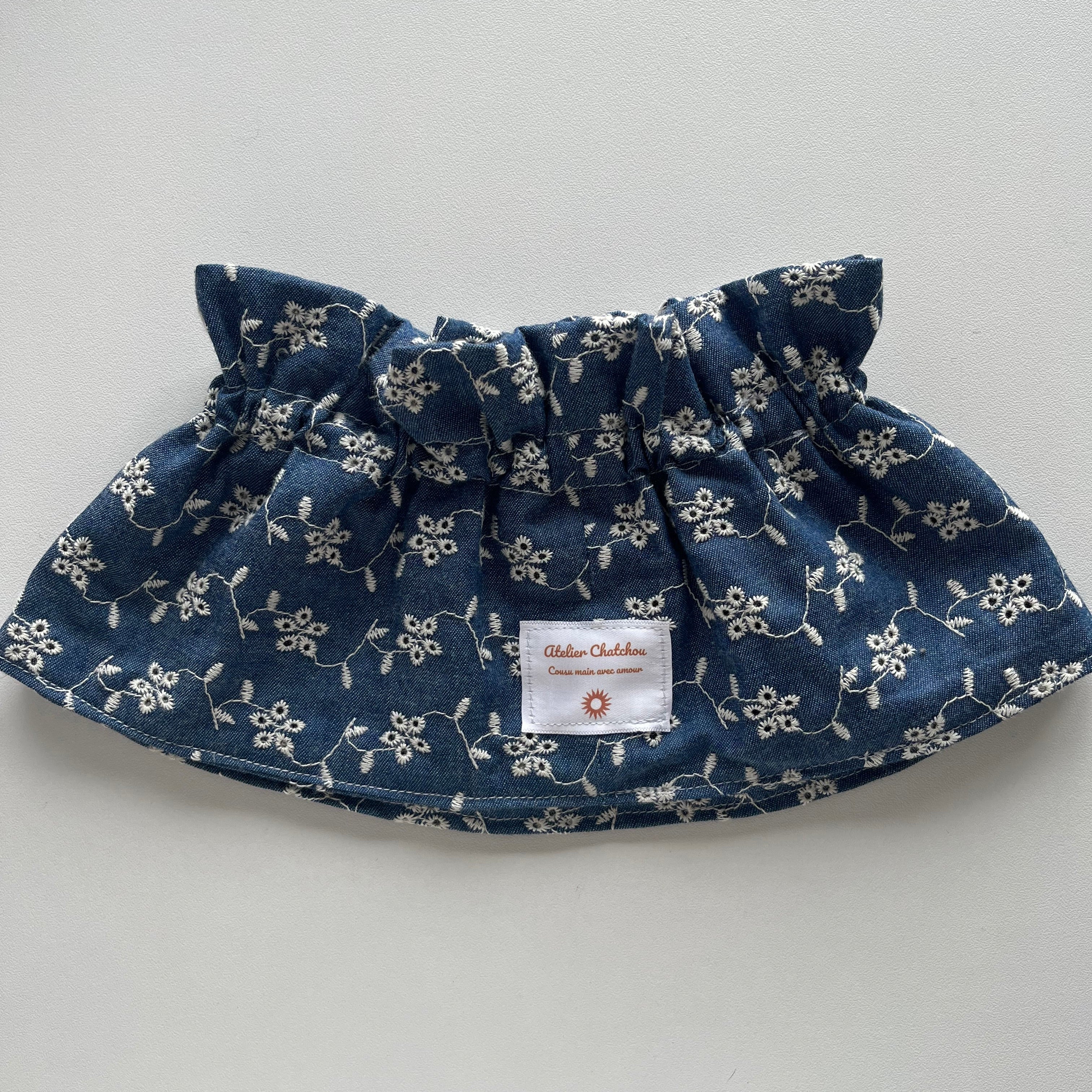 Col amovible pour femme bleu 