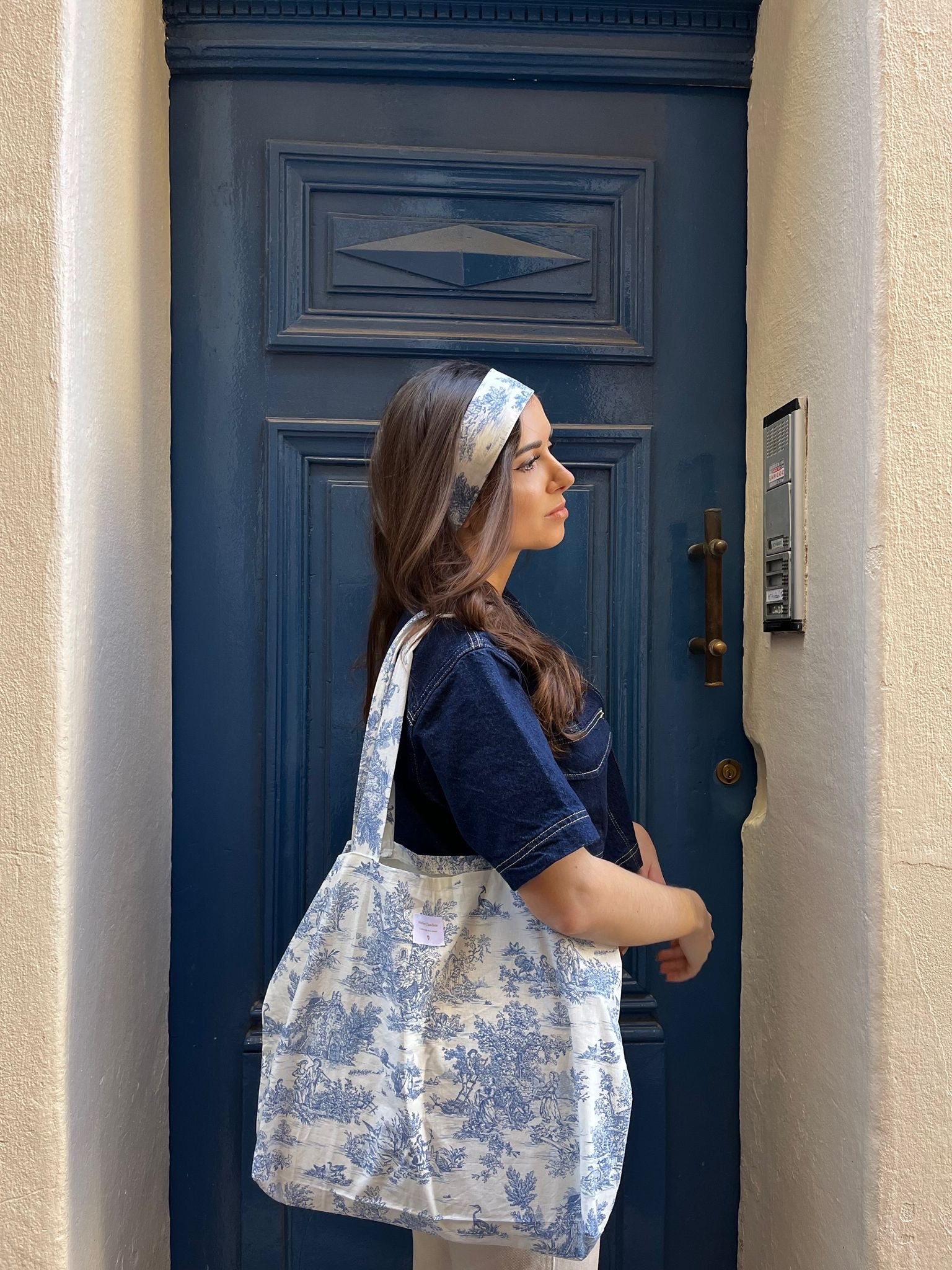Totebag Toile de Jouy personnalisable