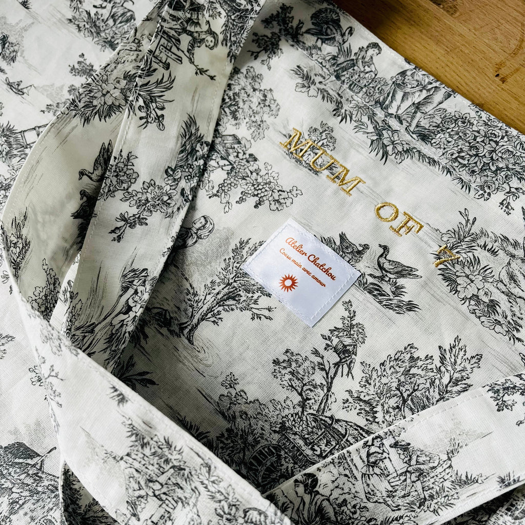 Totebag personnalisé toile de jouy 