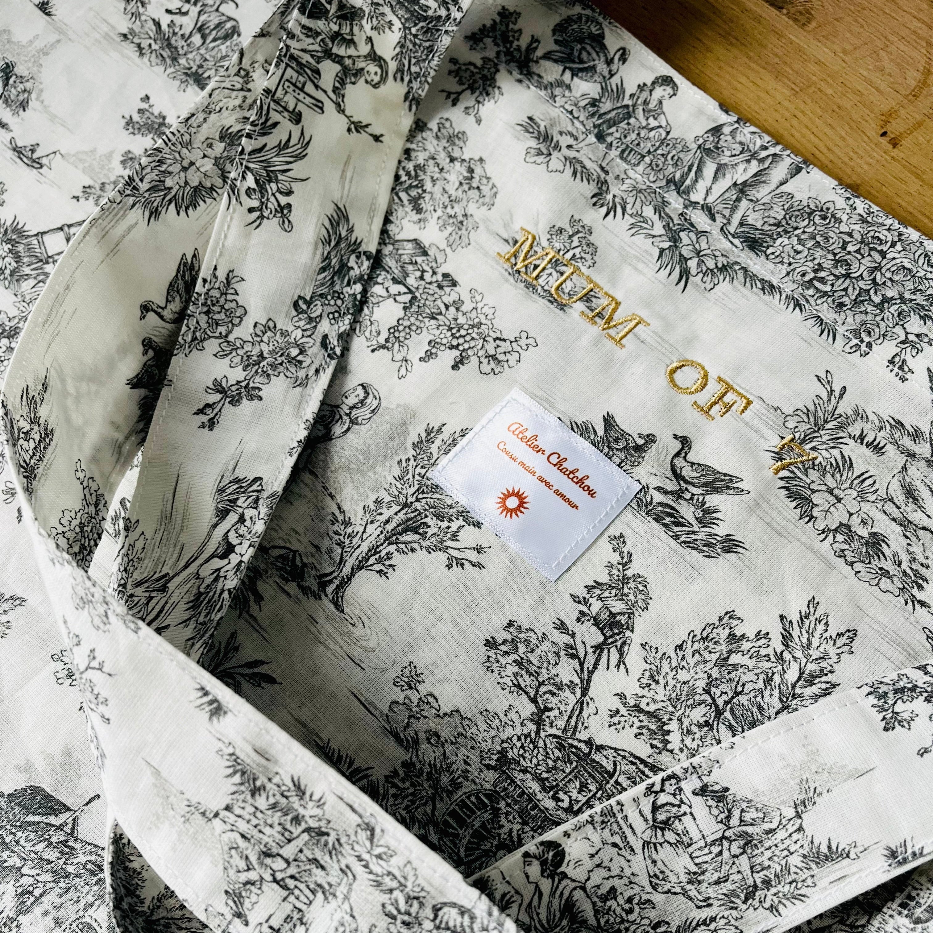 Totebag personnalisé toile de jouy 