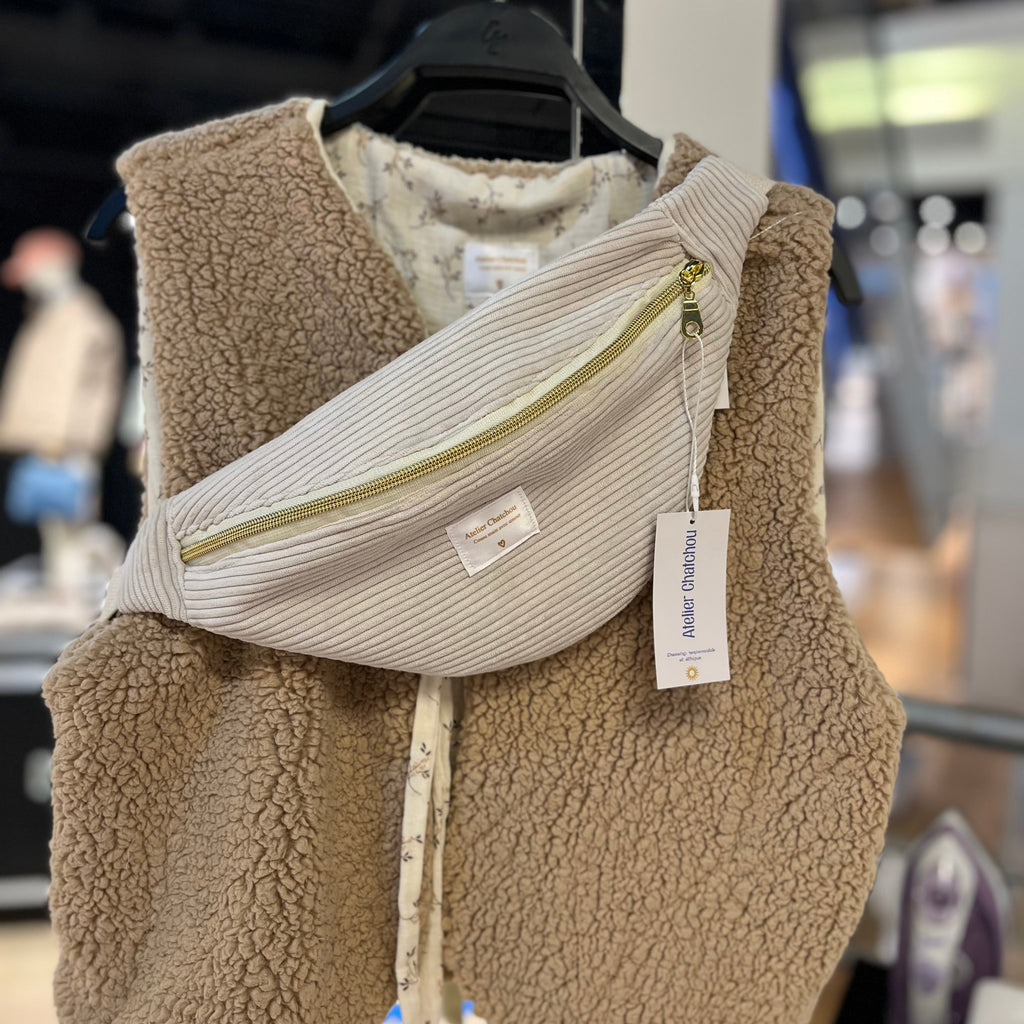 Sac banane velours côtelé