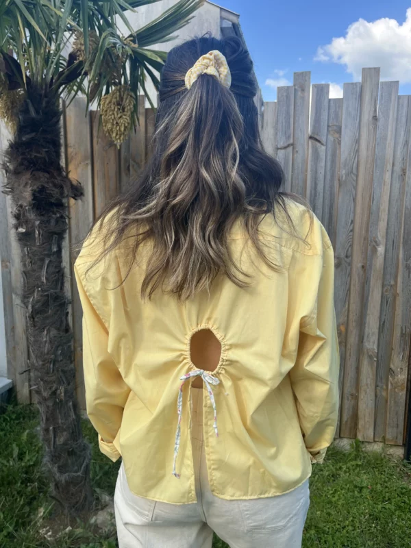 chemise pour femme jaune