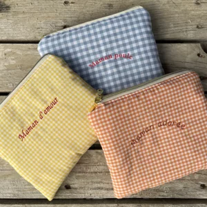 pochette vichy personnalisable