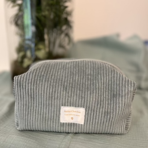 Trousse de toilette en velours côtelé (plusieurs coloris)